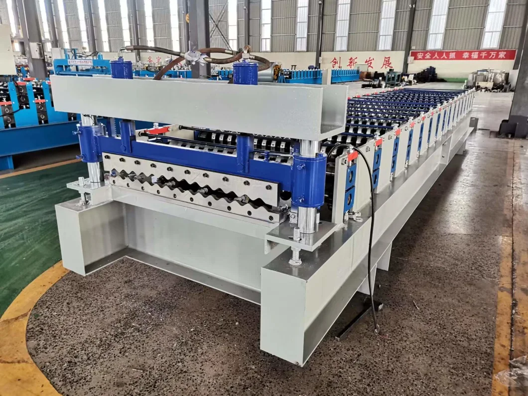 Corrugated Iron Sheet Making Machine Roof Panel Roll Forming PPGI Round Wave Metal Sheet Corrugated Panel Roll Forming Machine for Roofing Sheet