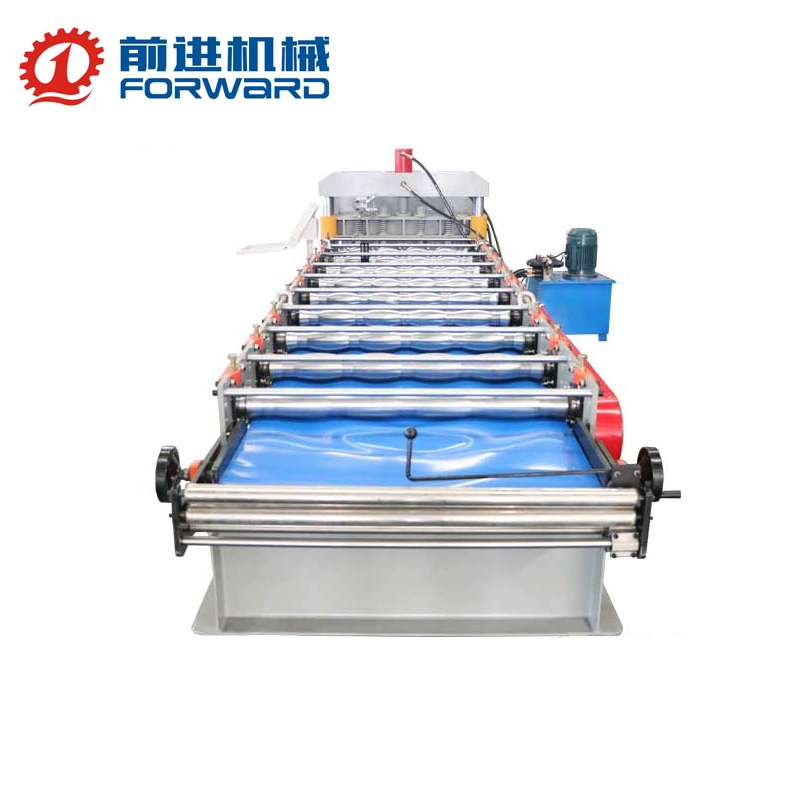 Red Galvanized Metal Iron Steel Roof Tile Roofing Sheets Used Making Machines / Roll Forming Machines Price / Building Material Making Machinery